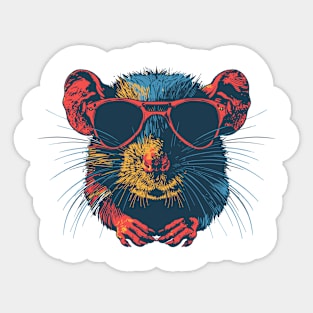 Rat wearing sunglasses Sticker